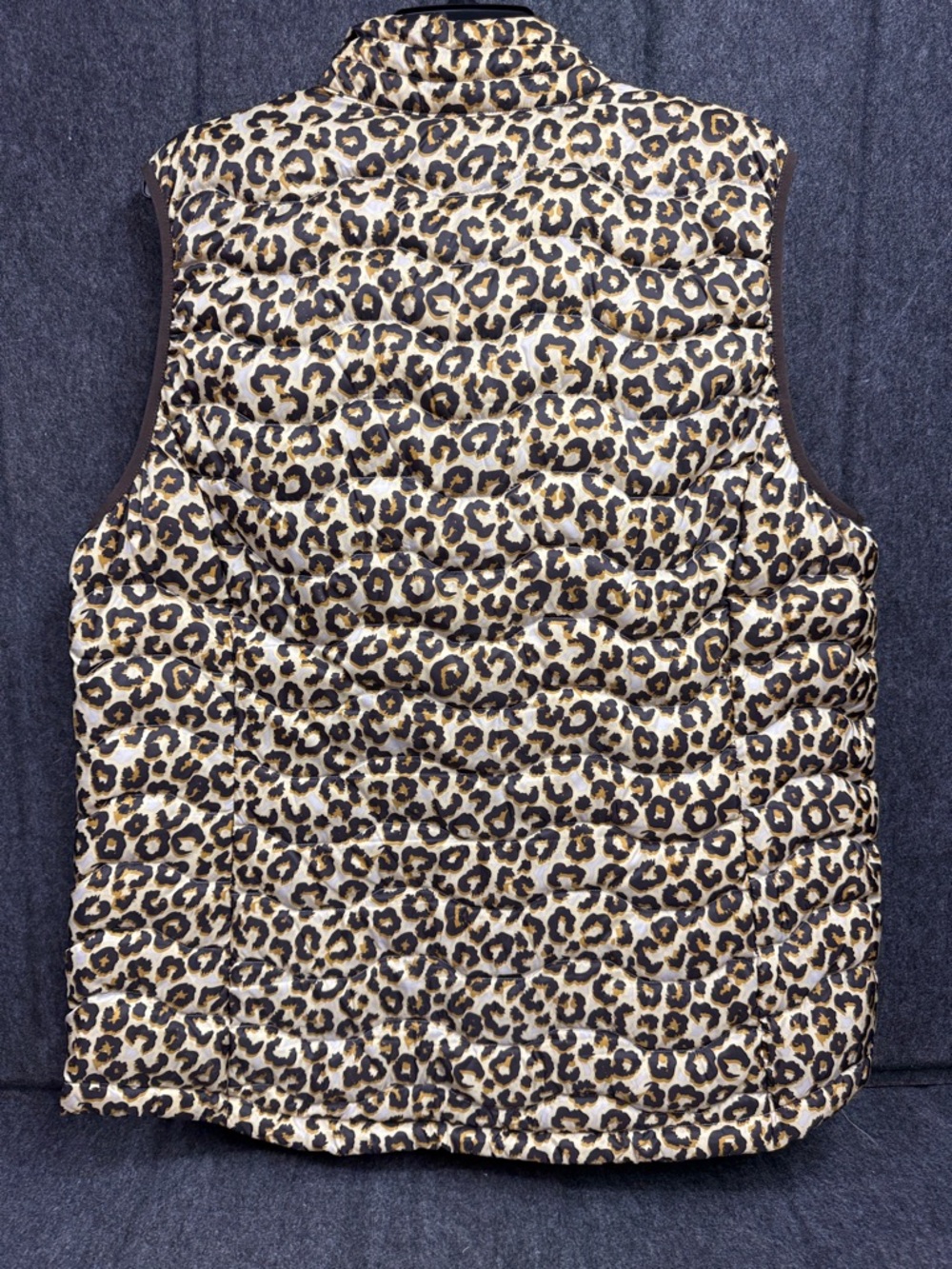 Ariat Leopard Print Quilted Vest in Tan and Black - Picture 6 of 11